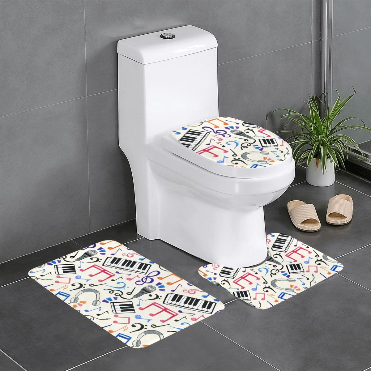 Home Goods Bathroom Sets - Good Beats - Music Notes &