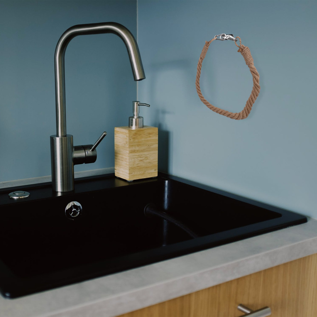 Home Bathroom Paper Towel Holder - Handcrafted Nautical Rope Toilet Paper Holder