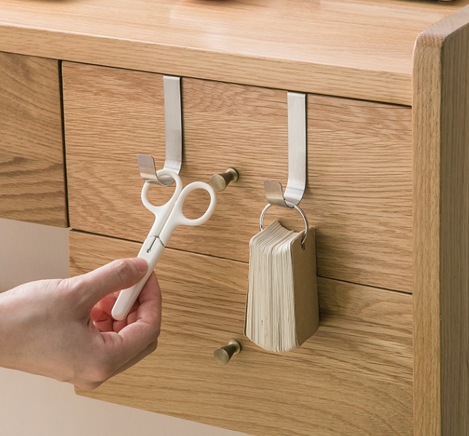 Home Bathroom Gadgets - S‑Shaped Metal Hook 2Pcs Cabinet Door