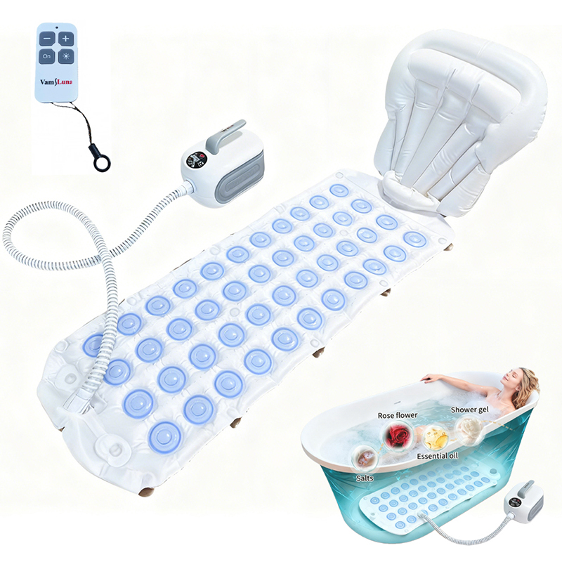 Spa Bubble Bath Massager Porta - Bathtub Pillow Inflatable recension och pris