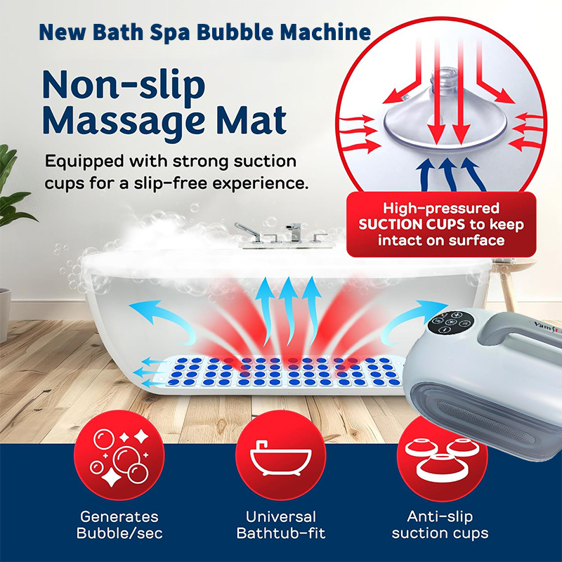 Spa Bubble Bath Massager Porta - Bathtub Pillow Inflatable recension och pris