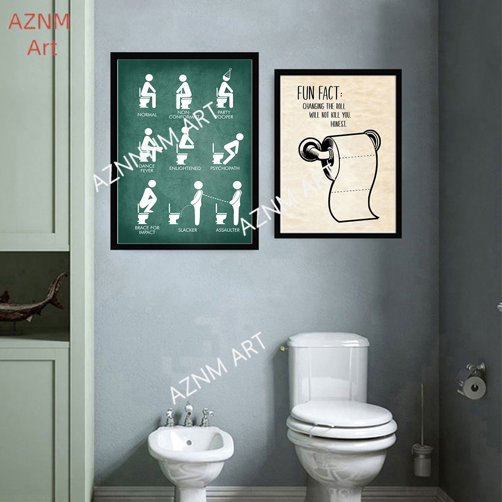 Wall Art Canvas Painting Funny - Home Bathroom Pictures recension och pris