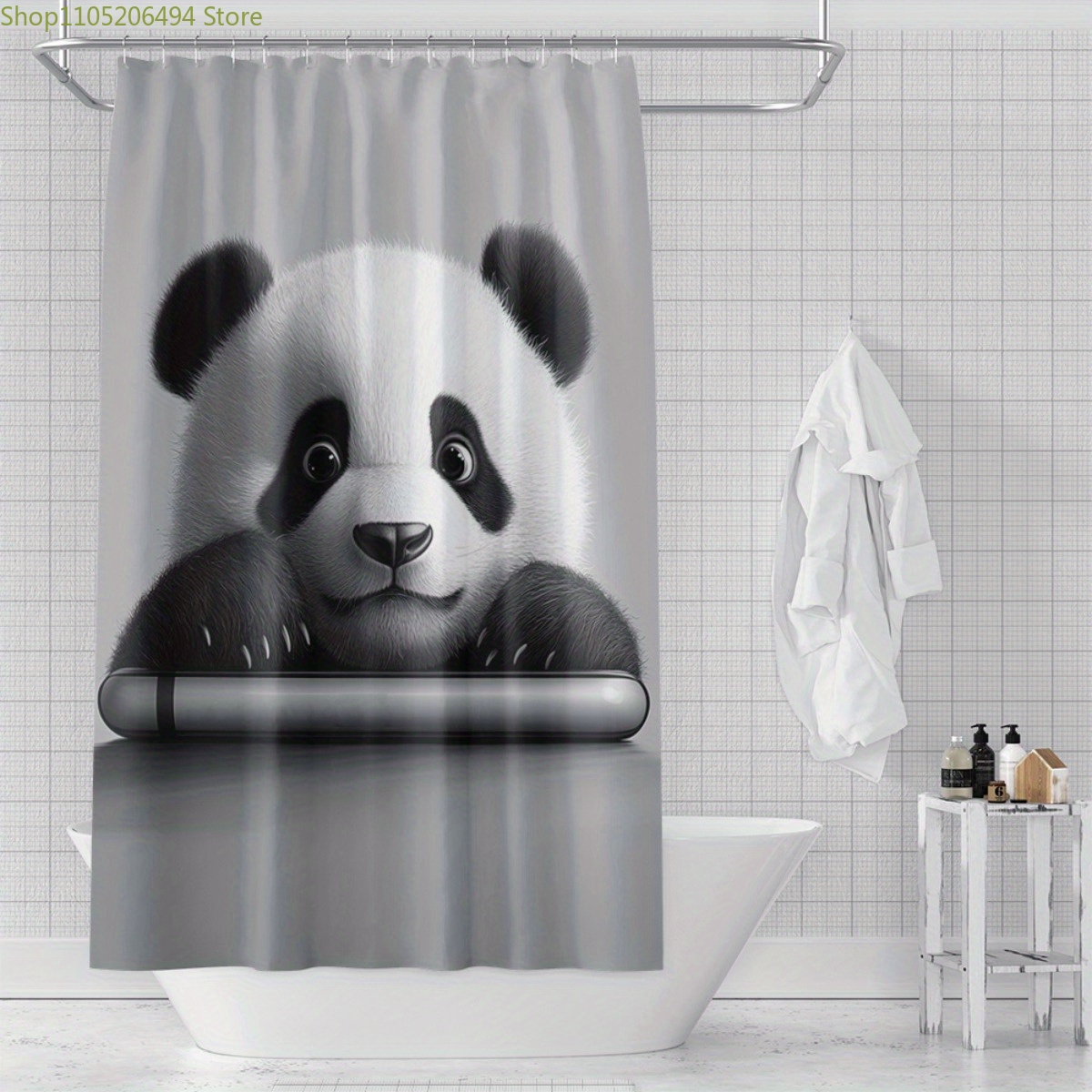 Cute Panda Bear Shower Curtain - Adorable Home Bathroom Ideas recension och pris