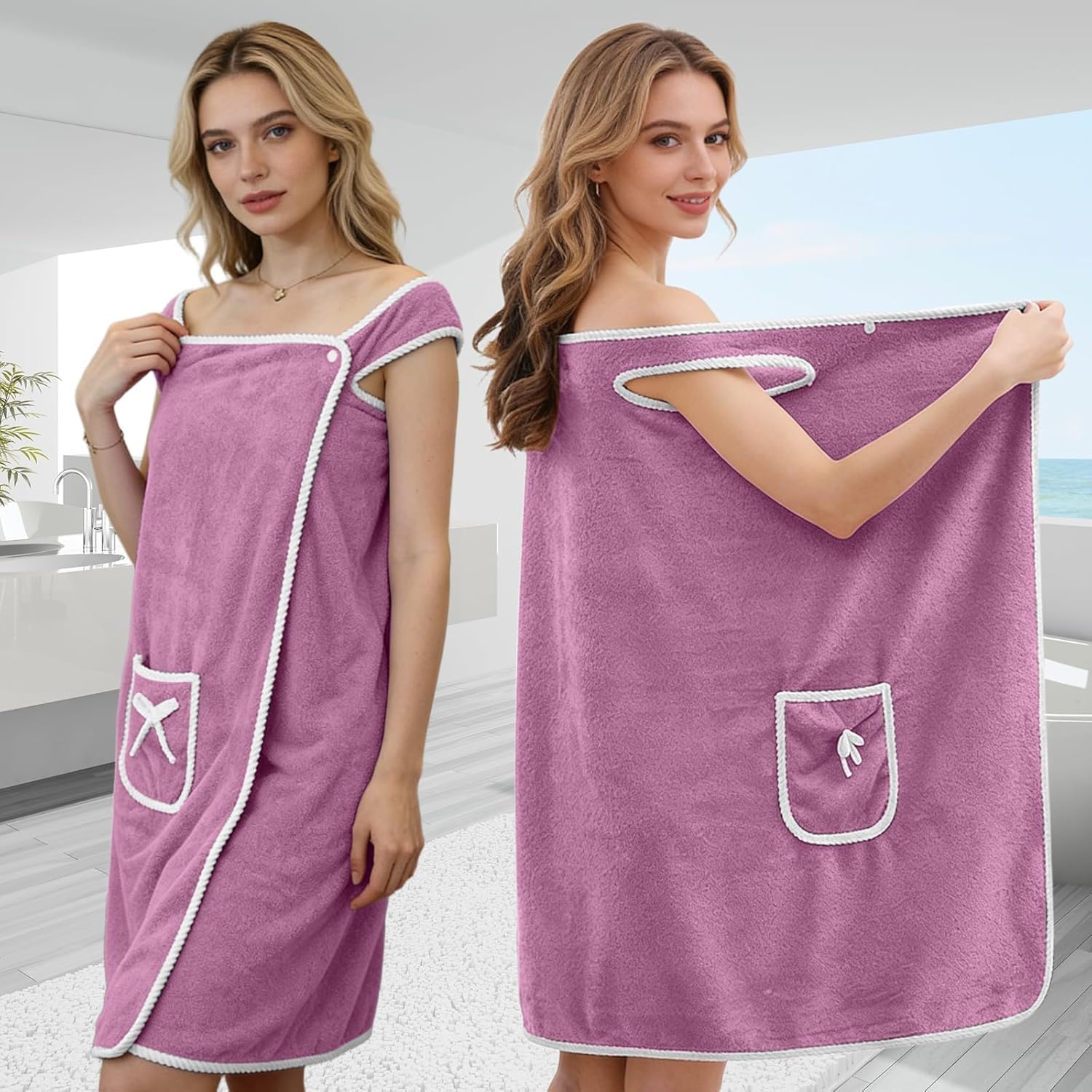 Fast Drying Wearable Bath Towe - Home Bathroom Spa recension och pris
