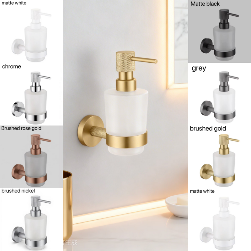 Brushed Nickel Brass Knurled W - Glass Soap Dish recension och pris
