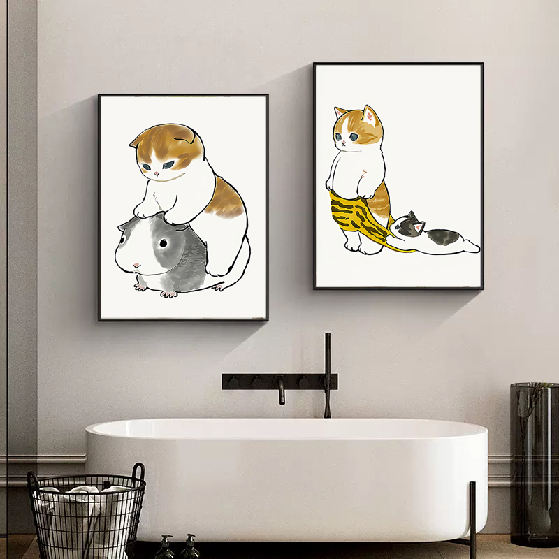 Toilet Cat Playing Mobile Phon - Home Bathroom Pictures recension och pris