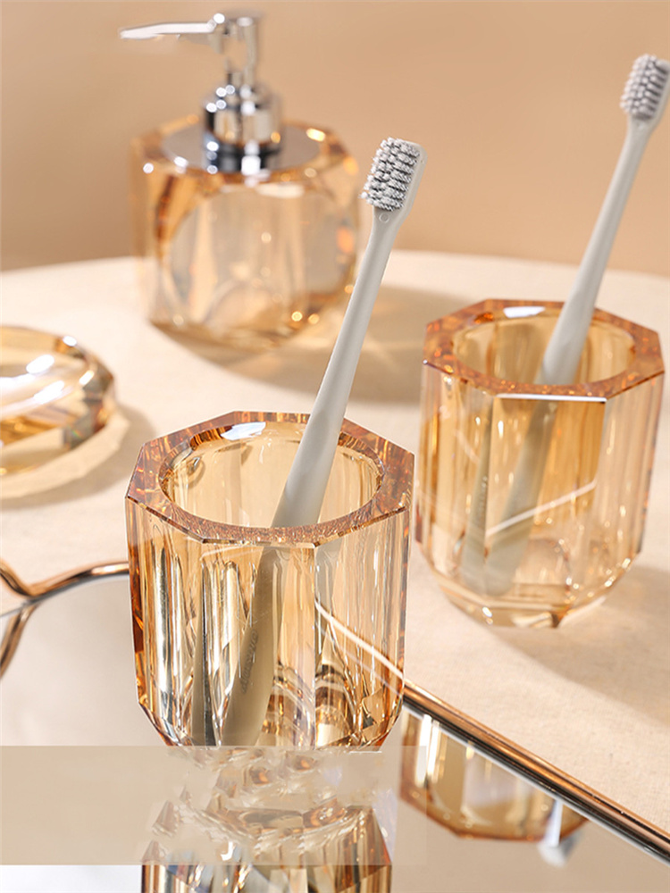 Bathroom Set Crystal Glass Liq - Glass Soap Dish recension och pris