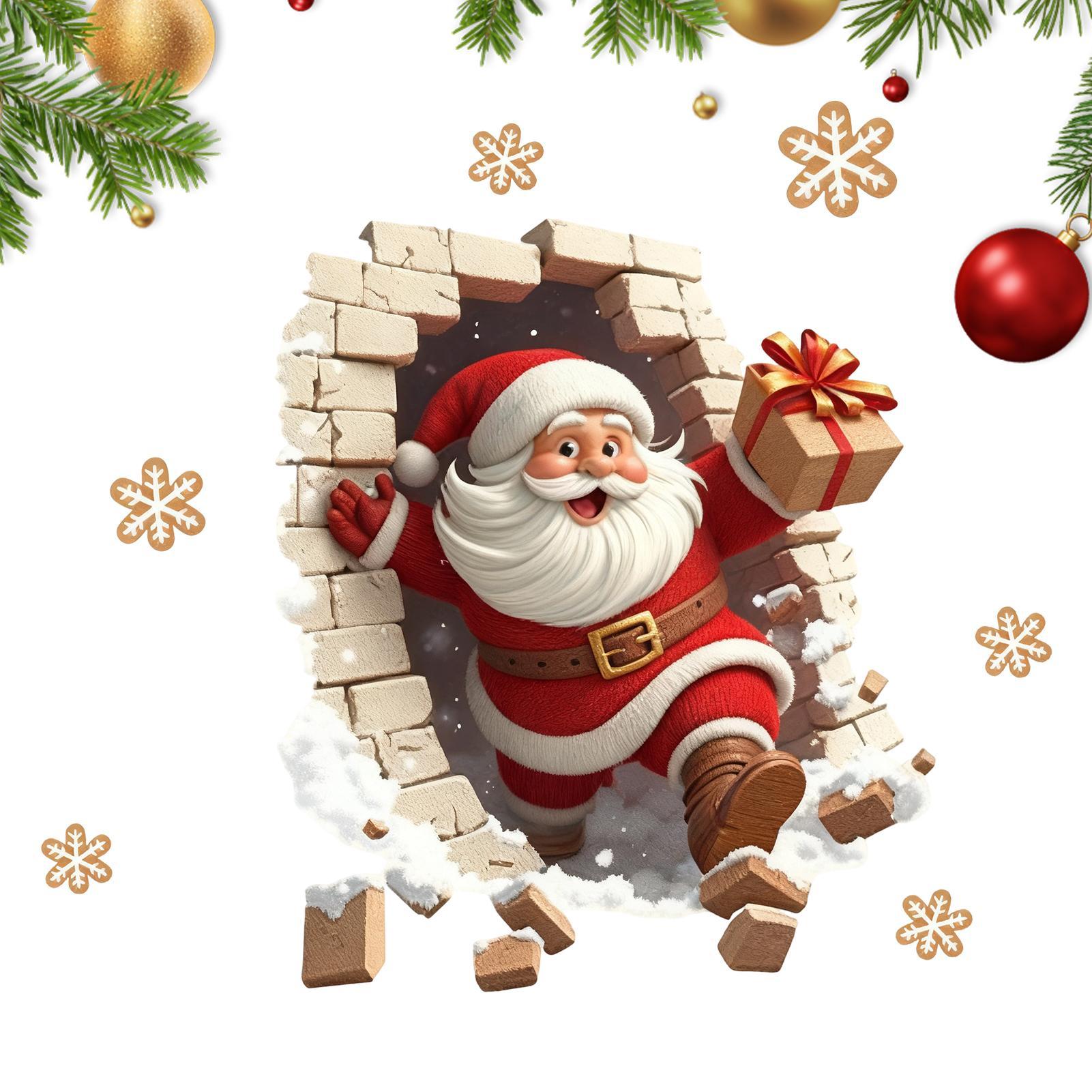 Santa Wall Decal Christmas Sti - Home Bathroom Break recension och pris