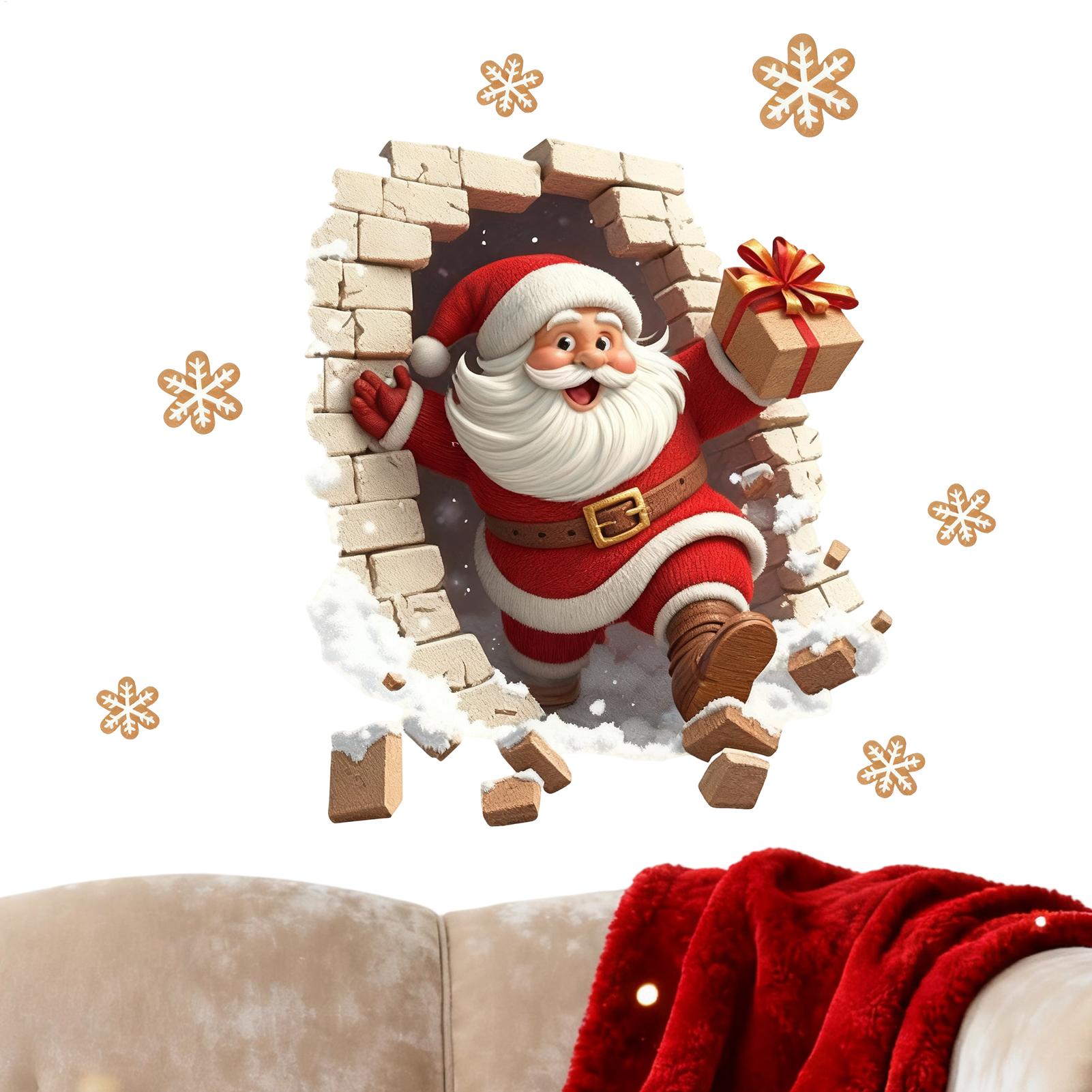 Santa Wall Decal Christmas Sti - Home Bathroom Break recension och pris