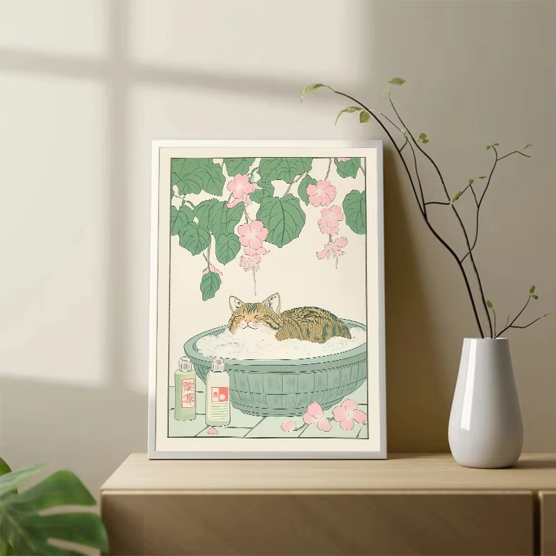 Frameless Cat in the Bathtub J - Home Bathroom Pictures recension och pris