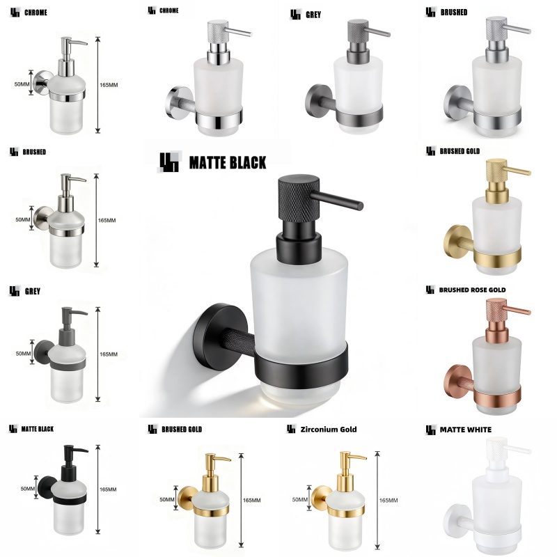 Brushed Nickel Brass Knurled W - Glass Soap Dish recension och pris