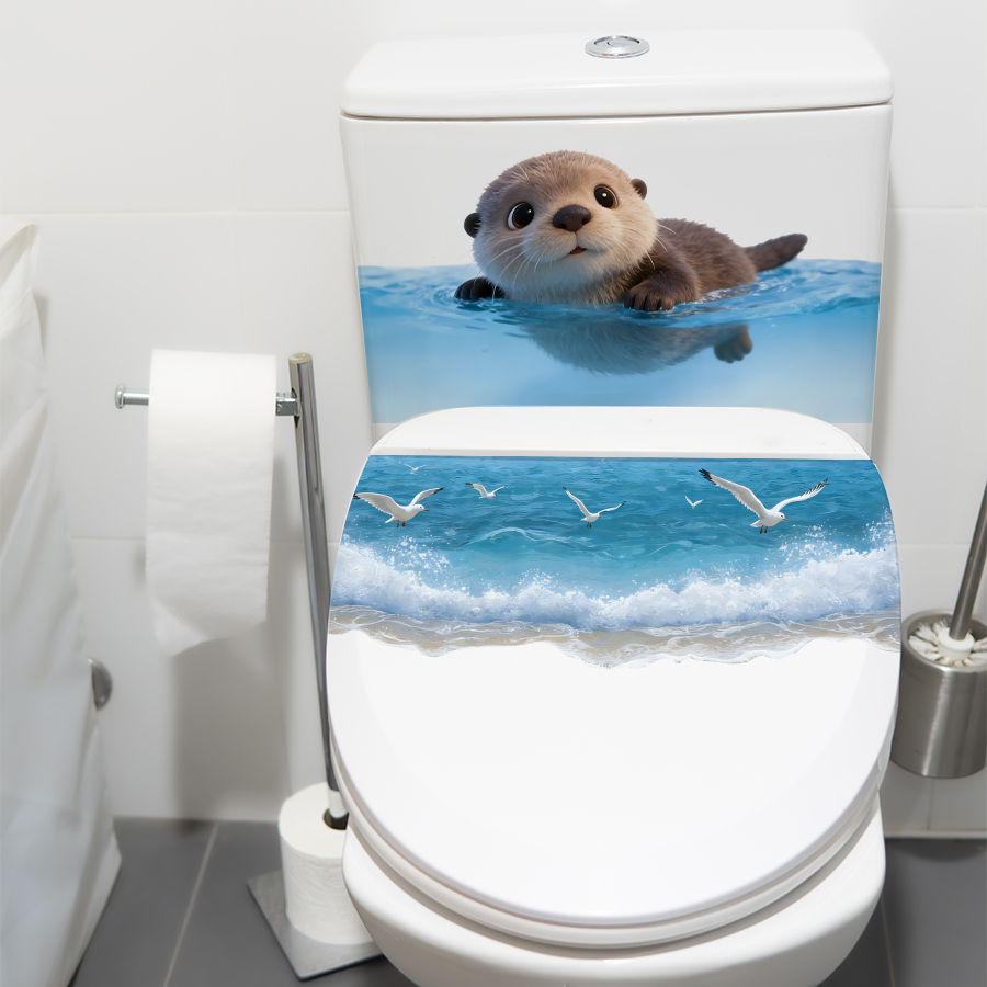 1Pc Cute Otter Toilet Tank Sti - Home Bathroom Gadgets recension och pris