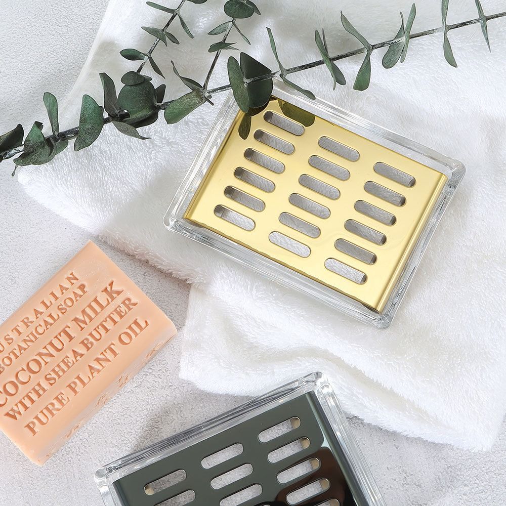 Light Luxury Stainless Steel G - Glass Soap Dish recension och pris