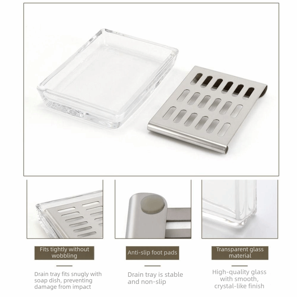 Light Luxury Stainless Steel G - Glass Soap Dish recension och pris
