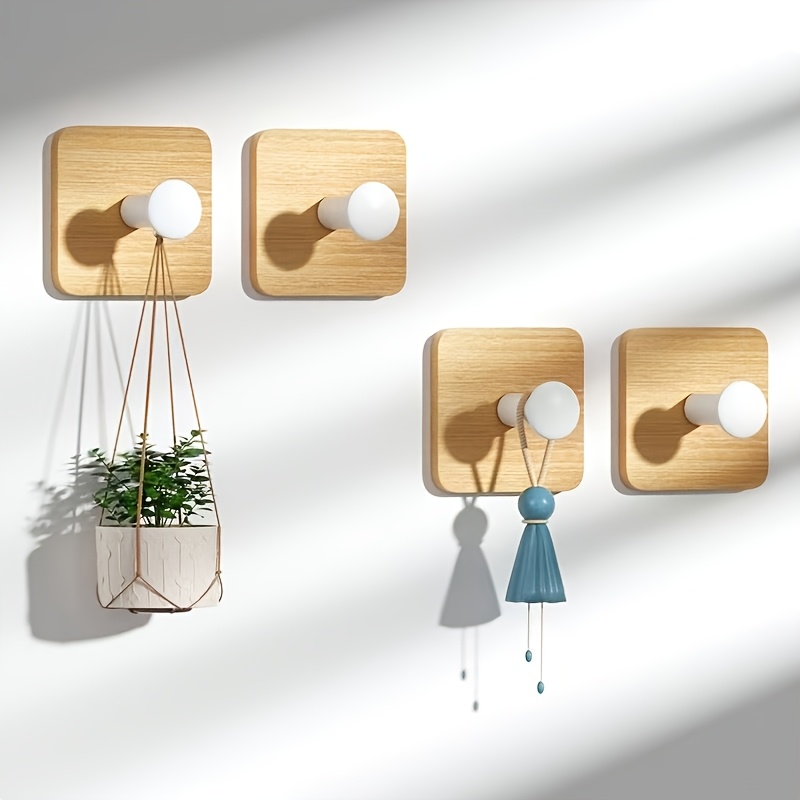 1 Pc Bamboo Wood Wall Hook - A - Home Bathroom Gadgets recension och pris