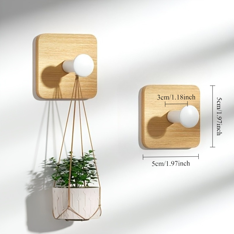 1 Pc Bamboo Wood Wall Hook - A - Home Bathroom Gadgets recension och pris