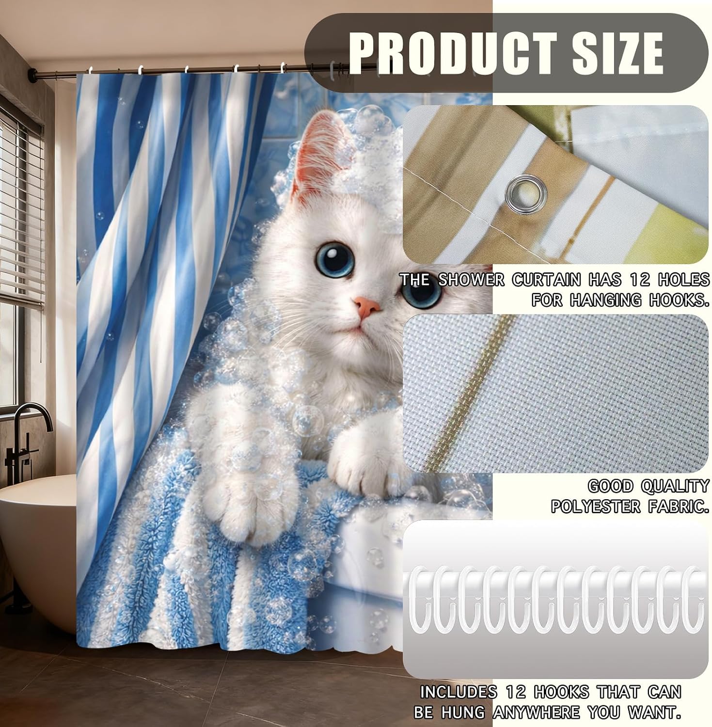 Adorable Kitten Bubble Shower  - Adorable Home Bathroom Ideas recension och pris